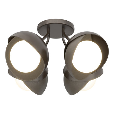 Hubbardton Forge 121376 Brooklyn 4-Light Double Shade Semi-Flush 29