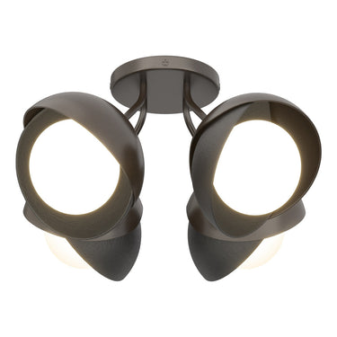 Hubbardton Forge 121376 Brooklyn 4-Light Double Shade Semi-Flush 30