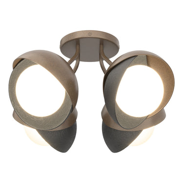 Hubbardton Forge 121376 Brooklyn 4-Light Double Shade Semi-Flush 3