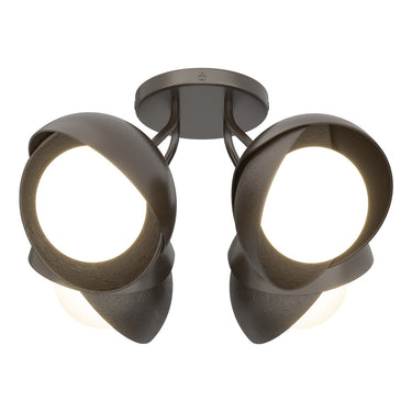 Hubbardton Forge 121376 Brooklyn 4-Light Double Shade Semi-Flush 31