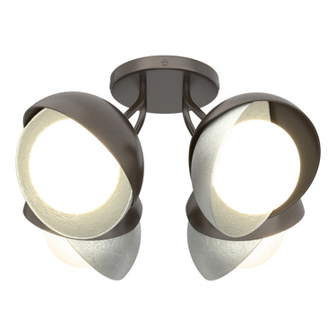 Hubbardton Forge 121376 Brooklyn 4-Light Double Shade Semi-Flush 33