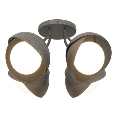 Hubbardton Forge 121376 Brooklyn 4-Light Double Shade Semi-Flush 37