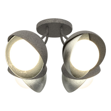 Hubbardton Forge 121376 Brooklyn 4-Light Double Shade Semi-Flush 44