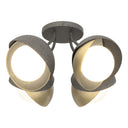 Hubbardton Forge 121376 Brooklyn 4-Light Double Shade Semi-Flush 45