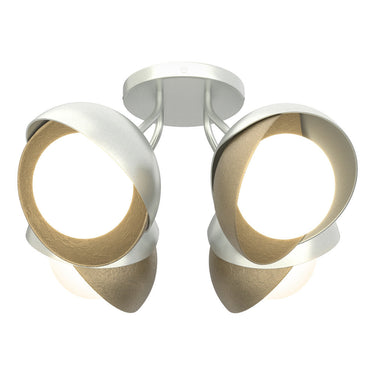 Hubbardton Forge 121376 Brooklyn 4-Light Double Shade Semi-Flush 52