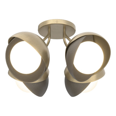 Hubbardton Forge 121376 Brooklyn 4-Light Double Shade Semi-Flush 56