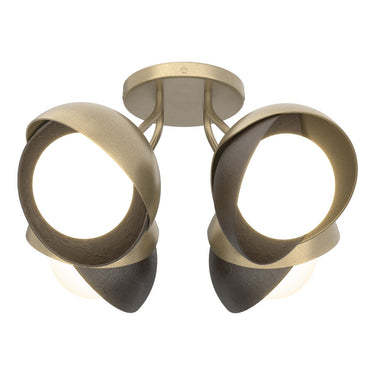 Hubbardton Forge 121376 Brooklyn 4-Light Double Shade Semi-Flush 58