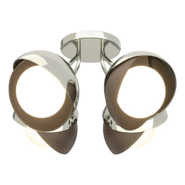 Hubbardton Forge 121376 Brooklyn 4-Light Double Shade Semi-Flush 64