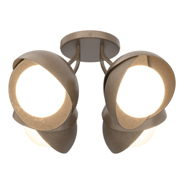 Hubbardton Forge 121376 Brooklyn 4-Light Double Shade Semi-Flush 1