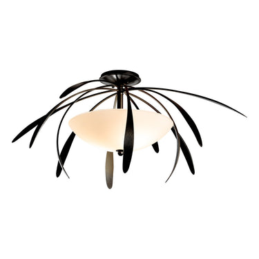 Hubbardton Forge 124352 Dahlia Medium 2 Light Incandescent Semi-Flush in Opal Glass 3
