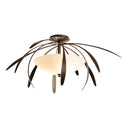 Hubbardton Forge 124352 Dahlia Medium 2 Light Incandescent Semi-Flush in Opal Glass 1