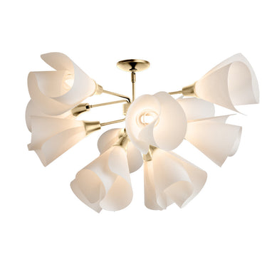 Hubbardton Forge 124362 Mobius 12 Light Incandescent Semi-Flush in Spun Frost Shade 7