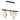 Hubbardton Forge 131043 Derby Linear 4 Light LED Pendant in Black Finish, Opal Glass with Standard Pipe Length 3