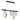 Hubbardton Forge 131043 Derby Linear 4 Light LED Pendant in Black Finish, Opal Glass with Standard Pipe Length 5