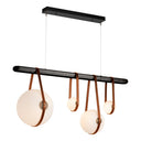 Hubbardton Forge 131043 Derby Linear 4 Light LED Pendant in Black Finish, Opal Glass with Standard Pipe Length 8