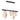 Hubbardton Forge 131043 Derby Linear 4 Light LED Pendant in Black Finish, Opal Glass with Standard Pipe Length 8