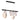 Hubbardton Forge 131043 Derby Linear 4 Light LED Pendant in Black Finish, Opal Glass with Standard Pipe Length 1