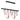 Hubbardton Forge 131046 Derby Linear 5 Light LED Pendant in Black Finish, Opal Glass with Standard Pipe Length 6