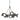 Hubbardton Forge 131068-GG Brooklyn 9-Light Chandelier - Crescent Harbor