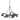 Hubbardton Forge 131068-GG Brooklyn 9-Light Chandelier - Crescent Harbor