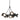 Hubbardton Forge 131068-GG Brooklyn 9-Light Chandelier - Crescent Harbor