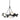 Hubbardton Forge 131068-GG Brooklyn 9-Light Chandelier - Crescent Harbor