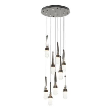 Hubbardton Forge 131100 Link 9-Light Blown Glass Round Pendant 13