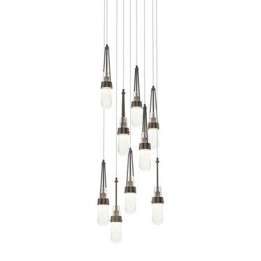 Hubbardton Forge 131100 Link 9-Light Blown Glass Round Pendant 14
