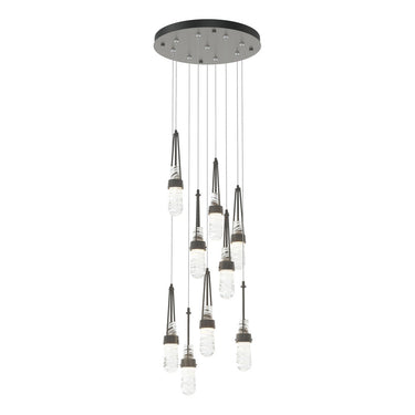 Hubbardton Forge 131100 Link 9-Light Blown Glass Round Pendant 15