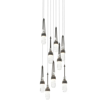Hubbardton Forge 131100 Link 9-Light Blown Glass Round Pendant 16