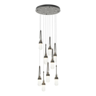 Hubbardton Forge 131100 Link 9-Light Blown Glass Round Pendant 17