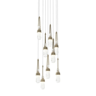 Hubbardton Forge 131100 Link 9-Light Blown Glass Round Pendant 22