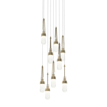 Hubbardton Forge 131100 Link 9-Light Blown Glass Round Pendant 24