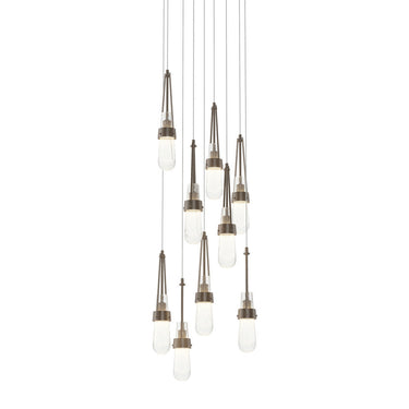 Hubbardton Forge 131100 Link 9-Light Blown Glass Round Pendant 4
