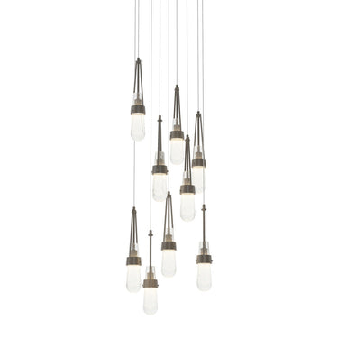 Hubbardton Forge 131100 Link 9-Light Blown Glass Round Pendant 7