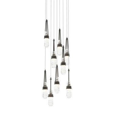 Hubbardton Forge 131100 Link 9-Light Blown Glass Round Pendant 9