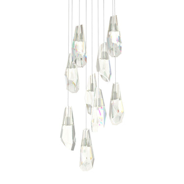 Hubbardton Forge 131101 Luma 9-Light Large Crystal Round Pendant 15