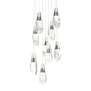 Hubbardton Forge 131101 Luma 9-Light Large Crystal Round Pendant 6