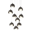 Hubbardton Forge 131105 Brooklyn 9-Light Double Shade Round Pendant - Long - Crescent Harbor