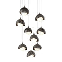 Hubbardton Forge 131105 Brooklyn 9-Light Double Shade Round Pendant - Long - Crescent Harbor