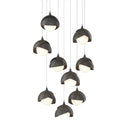 Hubbardton Forge 131105 Brooklyn 9-Light Double Shade Round Pendant - Long - Crescent Harbor