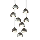 Hubbardton Forge 131105 Brooklyn 9-Light Double Shade Round Pendant - Long - Crescent Harbor