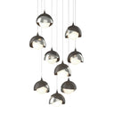 Hubbardton Forge 131105 Brooklyn 9-Light Double Shade Round Pendant - Long - Crescent Harbor