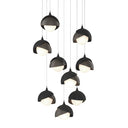 Hubbardton Forge 131105 Brooklyn 9-Light Double Shade Round Pendant - Long - Crescent Harbor