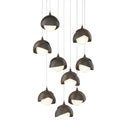 Hubbardton Forge 131105 Brooklyn 9-Light Double Shade Round Pendant - Long - Crescent Harbor