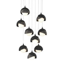 Hubbardton Forge 131105 Brooklyn 9-Light Double Shade Round Pendant - Long - Crescent Harbor