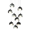 Hubbardton Forge 131105 Brooklyn 9-Light Double Shade Round Pendant - Long - Crescent Harbor