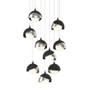 Hubbardton Forge 131105 Brooklyn 9-Light Double Shade Round Pendant - Long - Crescent Harbor