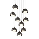 Hubbardton Forge 131105 Brooklyn 9-Light Double Shade Round Pendant - Long - Crescent Harbor