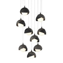 Hubbardton Forge 131105 Brooklyn 9-Light Double Shade Round Pendant - Long - Crescent Harbor